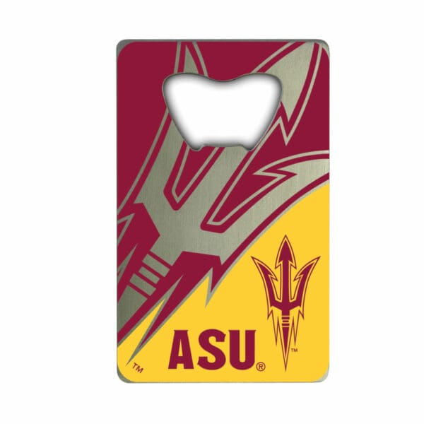 Arizona State Sun Devils Credit Card Style Bottle Opener 2 x 3.25 1